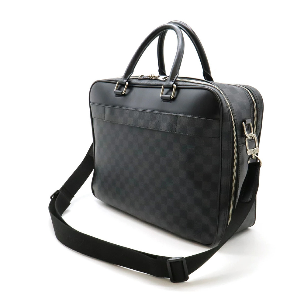 Louis Vuitton Graphite Briefcase Black Damier Shoulder Bag Overnight Business